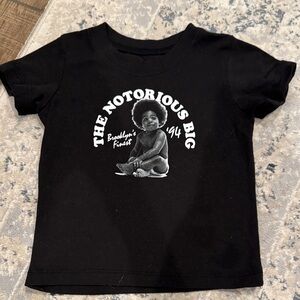 Kids Black Graphic Tee - The Notorious B.I.G. Design